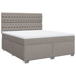 vidaXL Sommier à lattes de lit avec matelas Taupe 180x200 cm Tissu