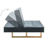 Vidaxl canapé-lit tissu gris foncé