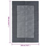 vidaXL Tapis d'extérieur ARAKIL Gris 190x290 cm PP