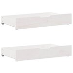 vidaXL Cadre de lit sans matelas blanc 120x190 cm bois de pin massif