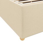 vidaXL Cadre de lit avec matelas Crème 90 x 200 cm tissu