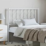 vidaXL Tête de lit métal blanc 100 cm