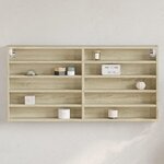 vidaXL Armoire à vitrine chêne sonoma 100x8 5x50 cm bois d'ingénierie