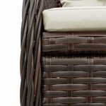 vidaXL Chaises inclinables de jardin lot de 2 marron résine tressée