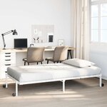 vidaXL Cadre de lit sans matelas pliable blanc 107x203 cm acier
