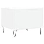 vidaXL Tables basses 2 Pièces blanc 50x50x40 cm bois d'ingénierie