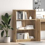vidaXL Bibliothèque chêne artisanal 80x24x109 cm bois d'ingénierie