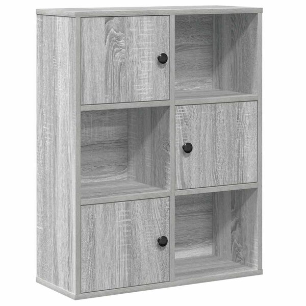 vidaXL Bibliothèque sonoma gris 60x24x76 5 cm bois d'ingénierie