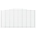 vidaXL Paniers à gabions arqués 10 Pièces 400x50x200/220 cm Fer galvanisé
