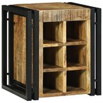 vidaXL Étagère à vin Marron 34.5 x 35 x 39 cm Bois de manguier massif