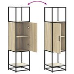 vidaXL Buffet haut chêne sonoma 35 5x35x139 cm bois d'ingénierie métal