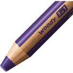 Crayon WOODY 3 en 1 Extra large violet foncé STABILO