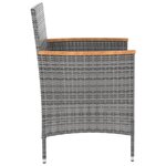 vidaXL Ensemble à manger d'extérieur 9Pièces coussins Résine tressée Gris