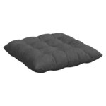 vidaXL Coussins de siège 4 Pièces Gris foncé 40 x 40 x 6 cm