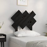 vidaXL Tête de lit Noir 72 5x3x81 cm Bois massif de pin