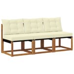 vidaXL 3 Pièce Canapé du milieu extérieur