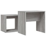 vidaXL Tables basses gigognes 2 Pièces sonoma gris bois d'ingénierie