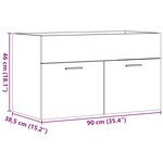 vidaXL Armoire lavabo de salle de bain chêne sonoma bois d'ingénierie