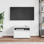vidaXL Meuble TV VISNES blanc 60x40x38 cm bois d'ingénierie