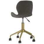 Vidaxl chaise pivotante de salle à manger gris foncé velours