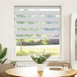 vidaXL Store zèbre blanc 110x150 cm largeur du tissu 105 9cm polyester