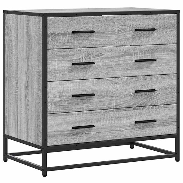 vidaXL Commode sonoma gris 70x41x70 cm bois d'ingénierie