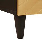 vidaXL Table de chevet avec tiroir Noir et or 50 x 33 x 60 cm