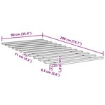 vidaXL Lattes de lit 90x200 cm bois de pin massif