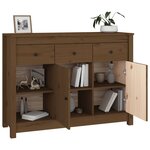 vidaXL Buffet Marron miel 100x35x74 cm Bois massif de pin