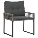 vidaXL Ensemble de meubles d'extérieur 5 pc Gris