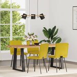 vidaXL Chaises à manger lot de 4 jaune velours