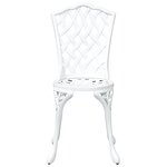 vidaXL Ensemble de tables de jardin 5 Pièces Blanc 80 x 80 x 75 cm