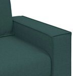 vidaXL Canapé 2 places Vert foncé 120 cm Tissu