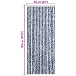 vidaXL Moustiquaire Bleu blanc et argenté 56x185 cm Chenille