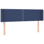 vidaXL Tête de lit à LED Bleu 147x16x78/88 cm Tissu