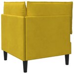 vidaXL Sofa avec rangement Jaune Velours