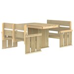 vidaXL Ensemble à manger de jardin 3 Pièces Bois de pin imprégné