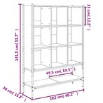 vidaXL Bibliothèque sonoma gris 102x30x141 5 cm bois d'ingénierie