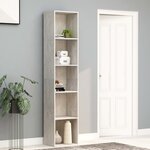 vidaXL Bibliothèque Gris béton 40x30x189 cm Bois d’ingénierie