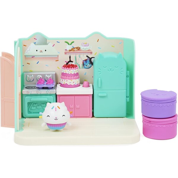 Spin Master 6062035 - La maison de poupée de Gabby's Dollhouse - Chambre de luxe - La cuisine de Cakey