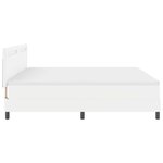 vidaXL Lit à ressorts avec matelas Blanc 200 x 200 cm Simili cuir