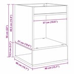 vidaXL Table d'appoint 2 Pièces Chêne noir 40 x 40 x 56 cm