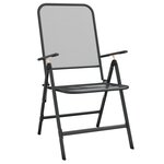 vidaXL Mobilier à dîner de jardin 3 Pièces Maille Métal Anthracite