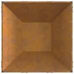 foyer vidaXL Carré 80x80x40 cm en acier résistant aux intempéries