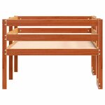 vidaXL Cadre de lit d'enfant marron cire 75x190 cm bois de pin massif