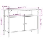 vidaXL Armoire lavabo de salle de bain sonoma gris 80x30x60 cm