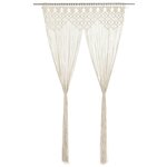 vidaXL Rideau en macramé 140x240 cm Coton