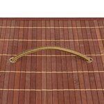 vidaXL Panier à linge avec 2 sections bambou marron 72 L