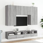 vidaXL Meubles TV muraux 2Pièces sonoma gris 100x30x30 cm bois ingénierie