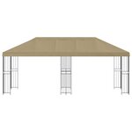 vidaXL Abri de jardin 6 x 3 m Beige Polyester et Acier 190 gsm